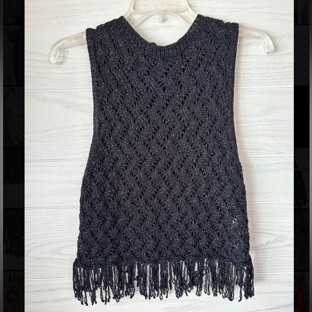 Zara metallic thread top